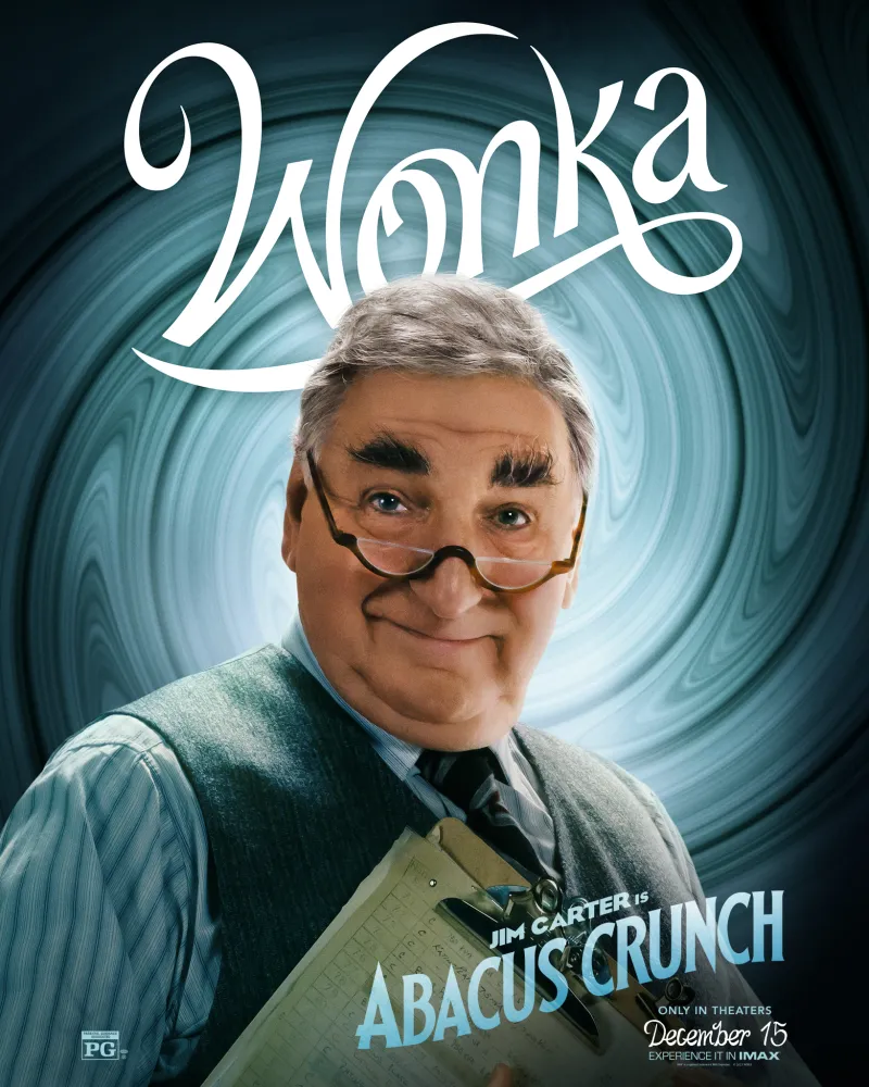 Jim Carter nel character poster del film Wonka