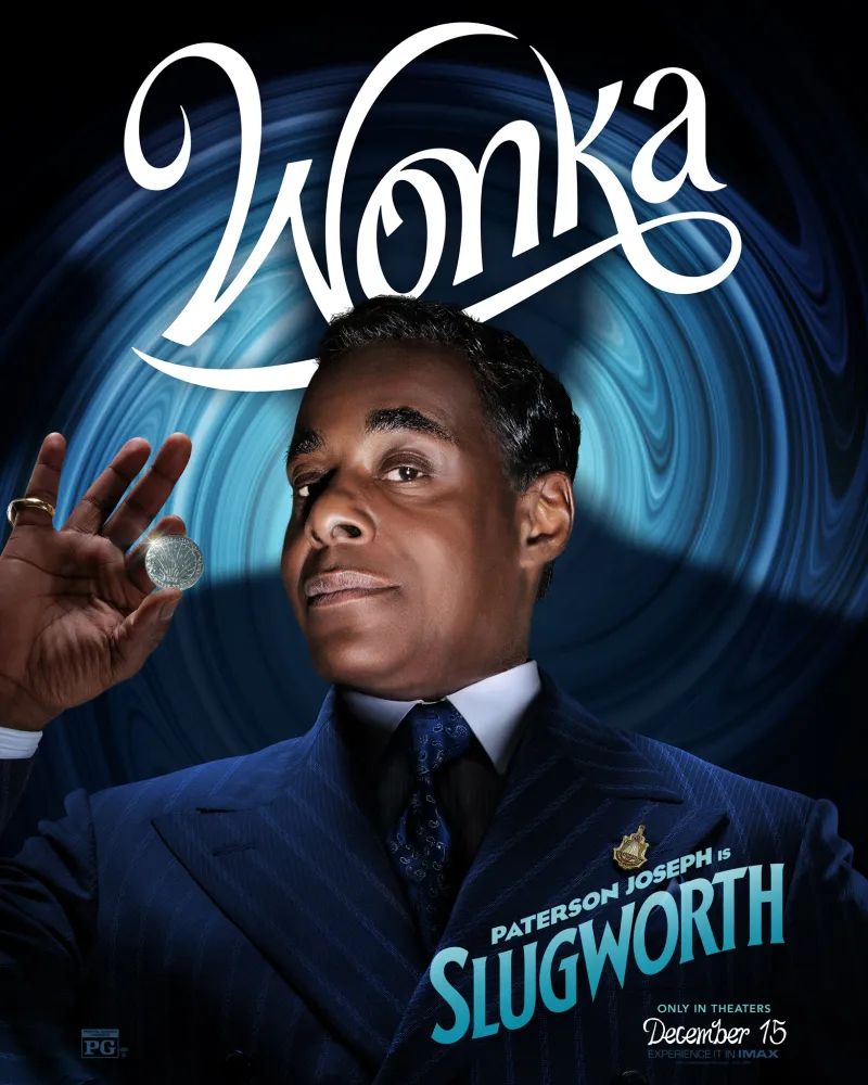 Paterson Joseph nel character poster del film Wonka