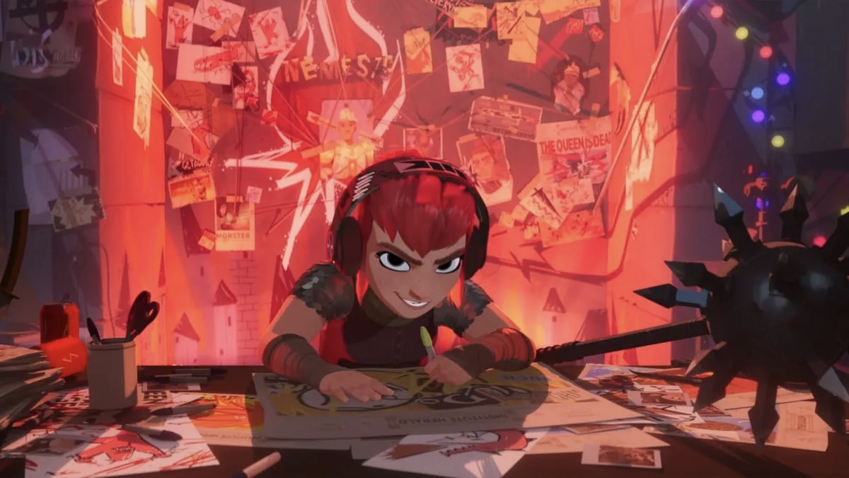 Una scena del film Nimona