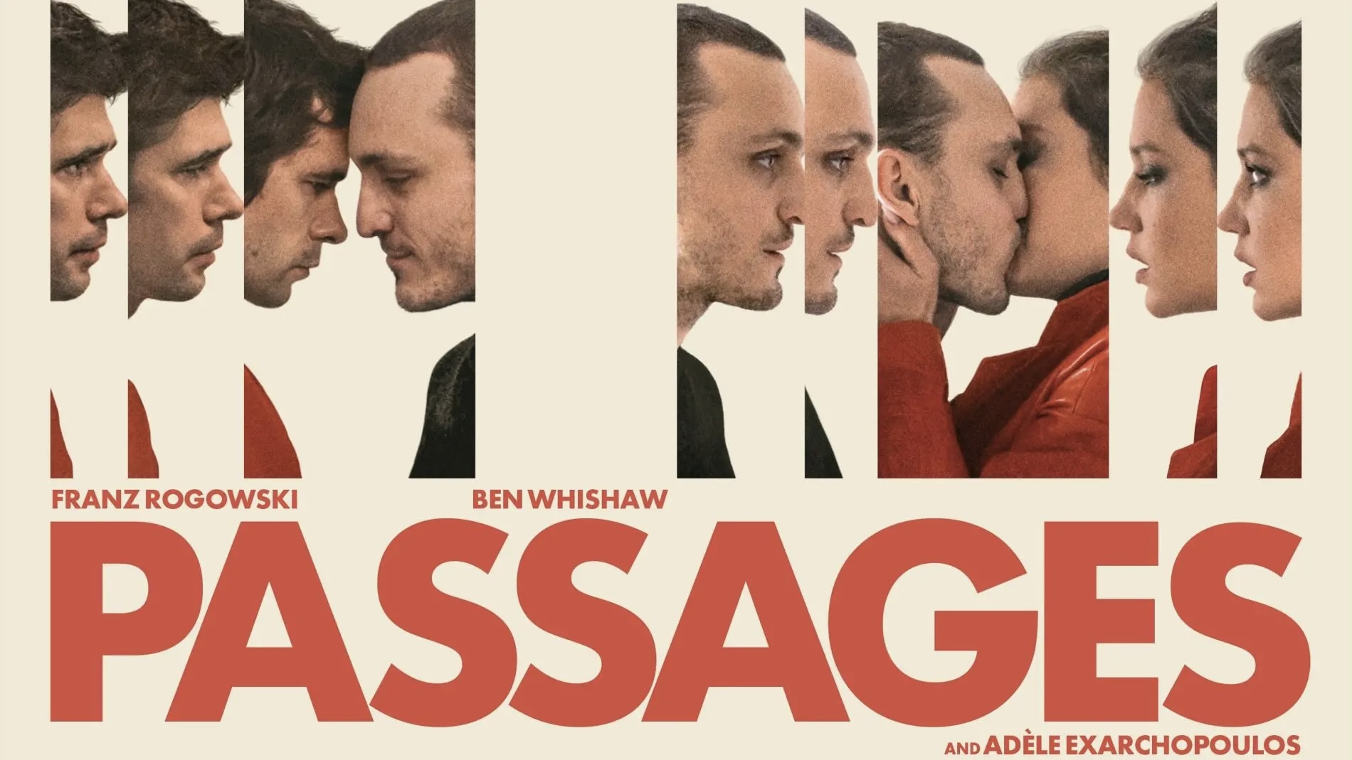 Ben Whishaw, Franz Rogowski e Adèle Exarchopoulos nel poster del film Passages