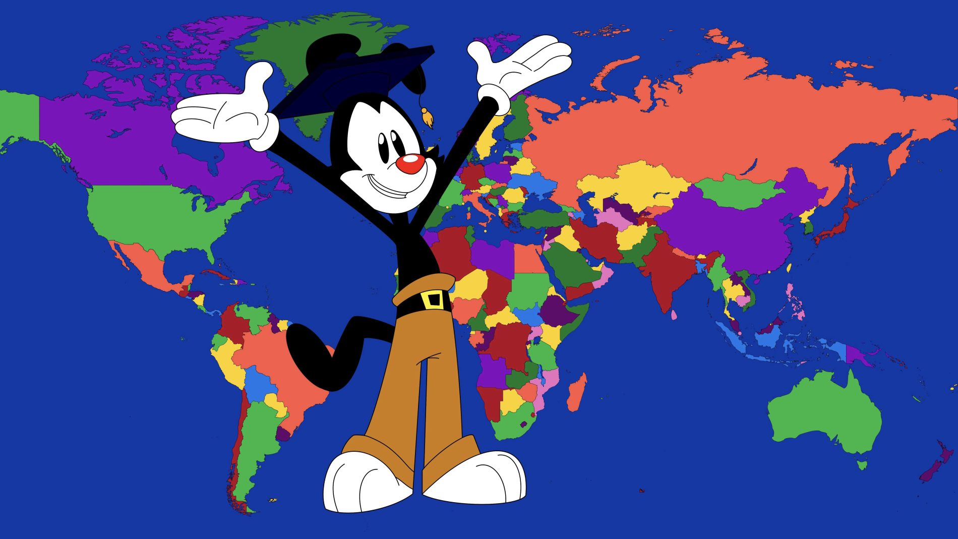 Una scena di Yakko's World dagli Animaniacs