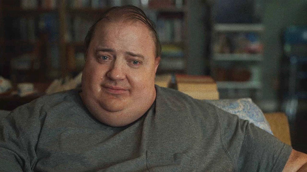 Brendan Fraser in una scena del film The Whale