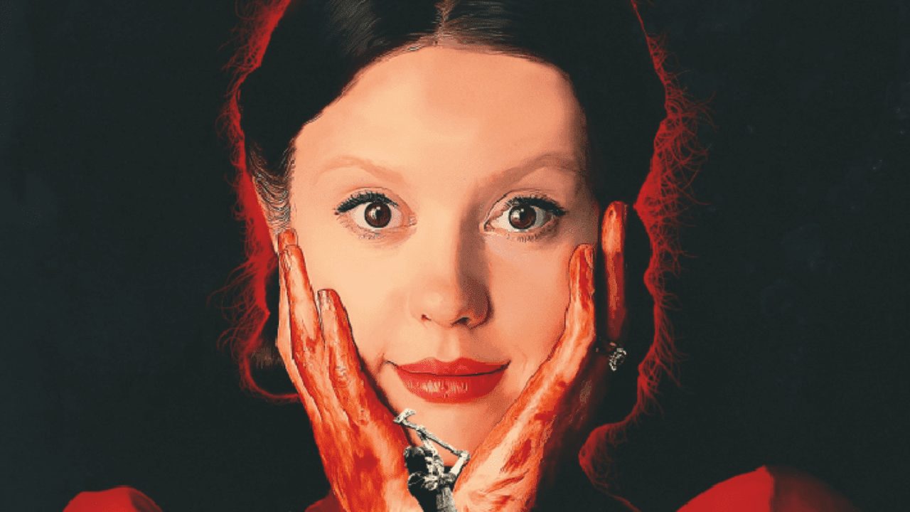 Mia Goth nel poster del film Pearl