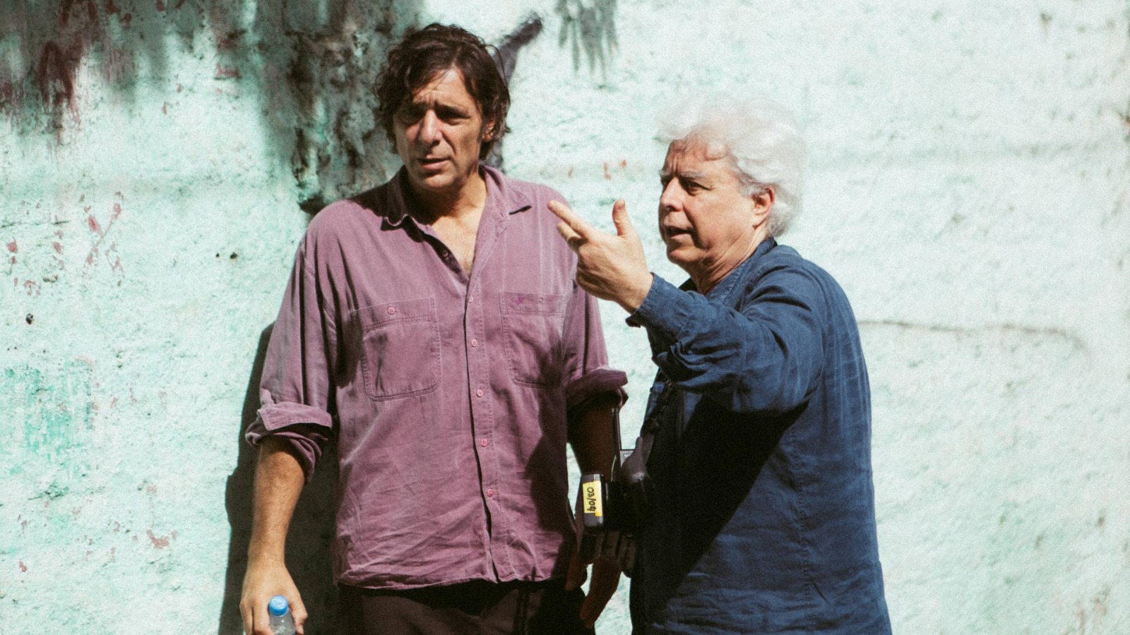 Adriano Giannini e Marco Bechis durante le riprese del film Ritorno a Buenos Aires